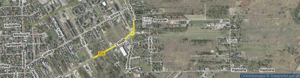 Zdjęcie satelitarne Kwitnąca ul.